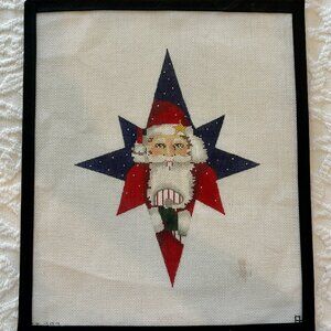 Santa Clause Christmas Star Needlepoint Canvas by Associated Talents